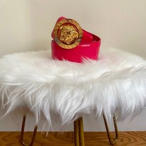 Palazzo Pink Leather Medusa Belt